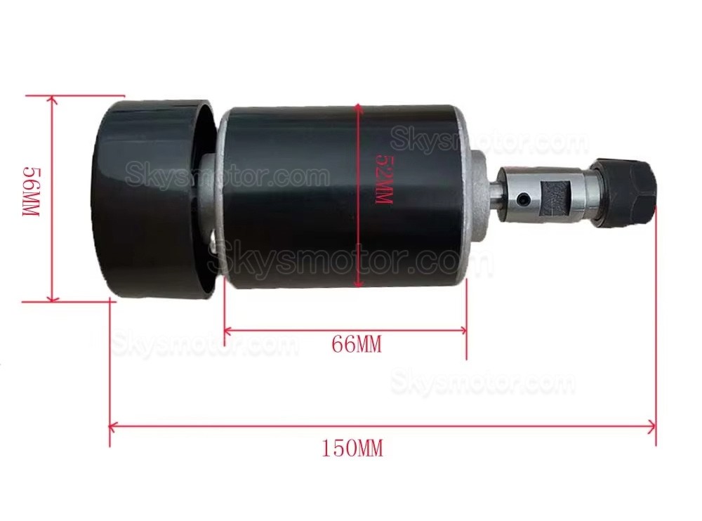 空冷式CNCスピンドルモーター OSP001714 12V24/V 200W 10000RPM ER11/ER16 コレット（小型彫刻機用）